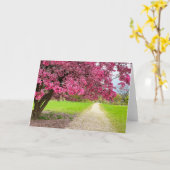 Carte de vœux Fleurs roses (Fleur jaune)