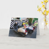 Carte de voeux Fleurs & Scooters! (Fleur jaune)