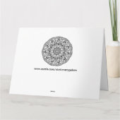 carte de vœux fleurs tourbillonnantes à colorier (Dos)