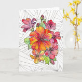 Carte de vœux - Fleurs vives (Fleur jaune)