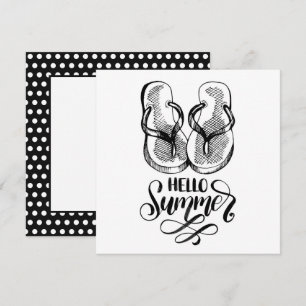 Carte de vœux Flip Flops Bonjour l'été