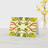 Carte de voeux Float Crème Verte (Fleur jaune)