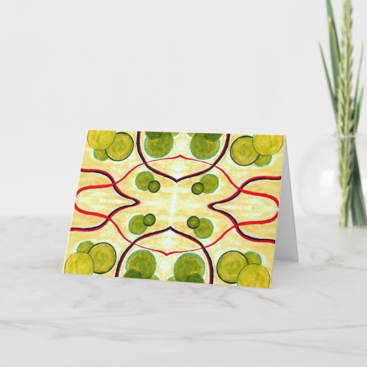 Carte de voeux Float Crème Verte (Devant)