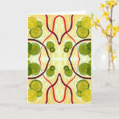 Carte de voeux Float Crème Verte (Fleur jaune)