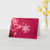 Carte de vœux flocon de neige (Fleur jaune)
