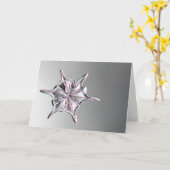Carte de vœux flocon de neige Snowcatcher (Fleur jaune)