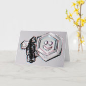 Carte de vœux flocon de neige souriant (Fleur jaune)