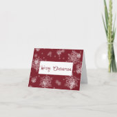 Carte de vœux Flocons de neige rouge Noël (Devant)