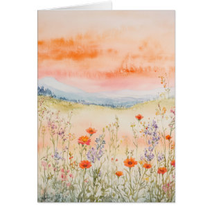 Carte de voeux Floral Aquarelle Toutes les occasio