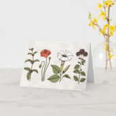 Carte de voeux Floral Blank Merci (Fleur jaune)