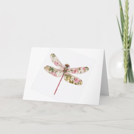 Carte de voeux Floral Dragonfly - Jardin Whimsical (Devant)