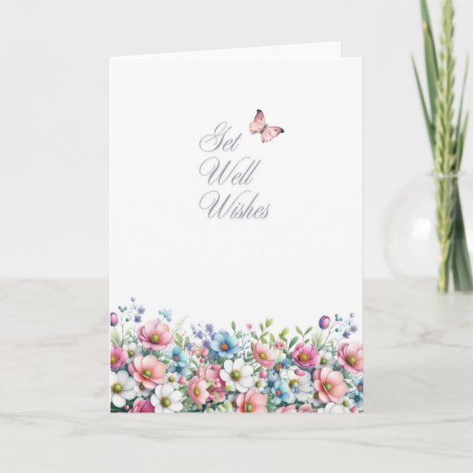Carte de voeux Floral Get Well (Devant)