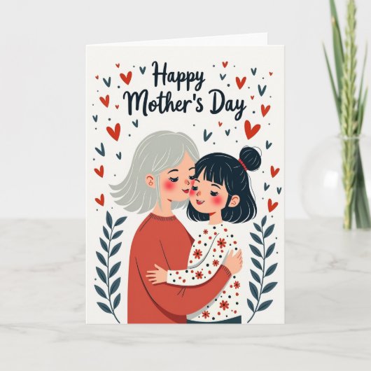 Carte de vœux Floral Hearts (Devant)