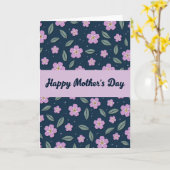 Carte de vœux Floral Indigo (Fleur jaune)