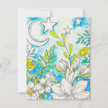 Carte de vœux florale