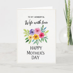 Carte de vœux florale à l'aquarelle