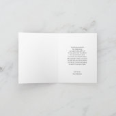 Carte de vœux florale à ligne noire remerciement (Intérieur)