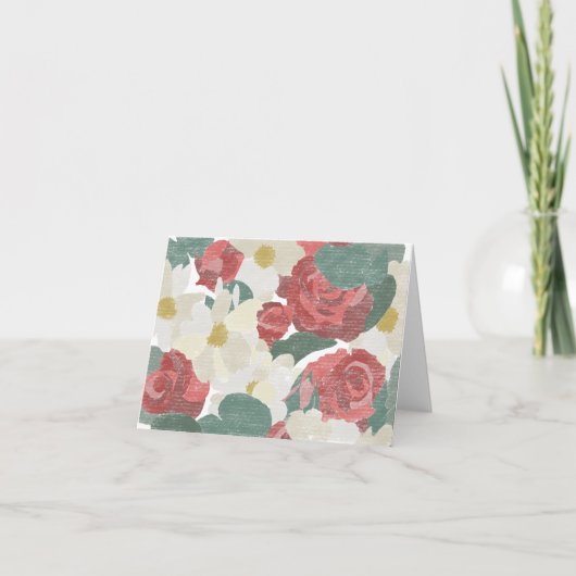 Carte de voeux florale à main (Devant)