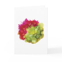 Carte de vœux florale abstraite vibrante