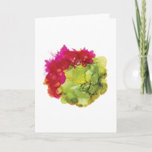 Carte de vœux florale abstraite vibrante