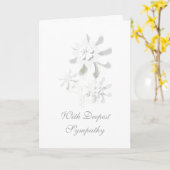 Carte de voeux florale "Avec la plus profonde symp (Fleur jaune)