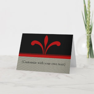 Carte de voeux florale chic personnalisable, rouge