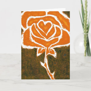 Carte de voeux florale "Coeur Rose #8"