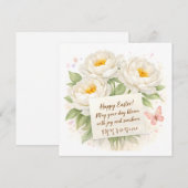 Carte de vœux florale coréenne de Pâques (Devant / Derrière)
