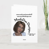 Carte de voeux florale D3 personnalisable (Dos)