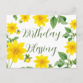 Carte de voeux florale d'anniversaire (Devant)