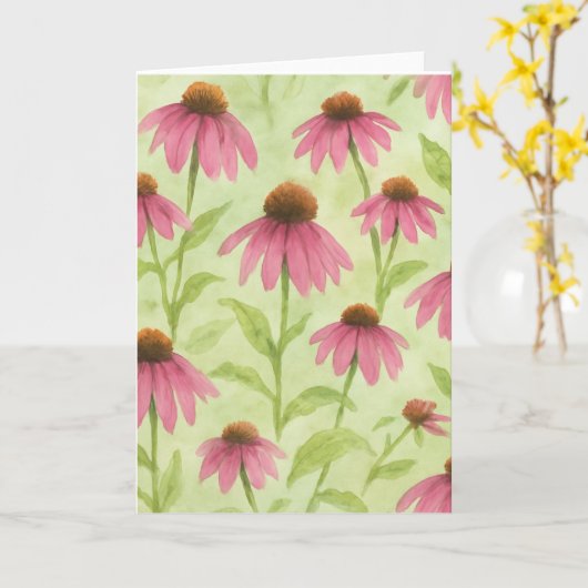 Carte de voeux florale d'aquarelle blanche (Fleur jaune)