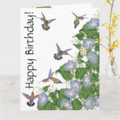Carte de voeux florale de B'day de fleur d'oiseau (Fleur jaune)