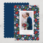 Carte de vœux florale de fête (Devant / Derrière)