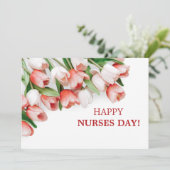 Carte de voeux florale de la Journée des infirmièr (Debout devant)