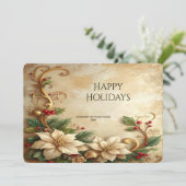 Carte de vœux florale de Noël (Debout devant)