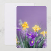 Carte de vœux florale de printemps, esthétique pas (Devant / Derrière)