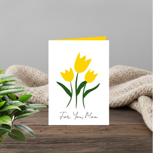 Carte de vœux florale de printemps pour maman