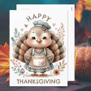 Carte de vœux florale de Thanksgiving pour la fête