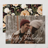 Carte de voeux florale d'hiver (Devant / Derrière)