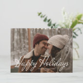 Carte de voeux florale d'hiver (Debout devant)