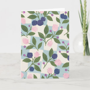 Carte de vœux florale du jardin de myrtilles