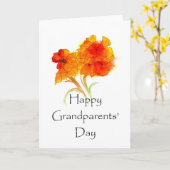 Carte de voeux florale du jour des grands-parents (Fleur jaune)