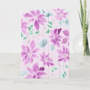 Carte de vœux florale élégante à l'aquarelle lavan