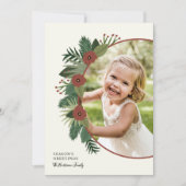 Carte de vœux florale élégante pour la saison - Ph (Devant)