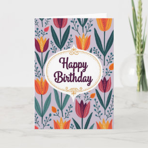 Carte de vœux florale encadrée célébratoire