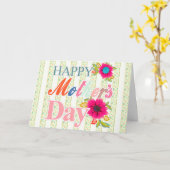 Carte de voeux florale heureuse du jour de mère (Fleur jaune)