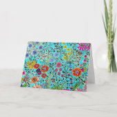 Carte de voeux florale imprimée à partir de l'oeuv (Devant)