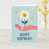 Carte de vœux florale joyeuse (Fleur jaune)
