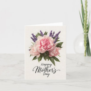 Carte de vœux florale "Joyeuse Fête des Mères"
