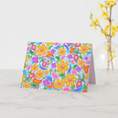 carte de voeux florale légère (Fleur jaune)